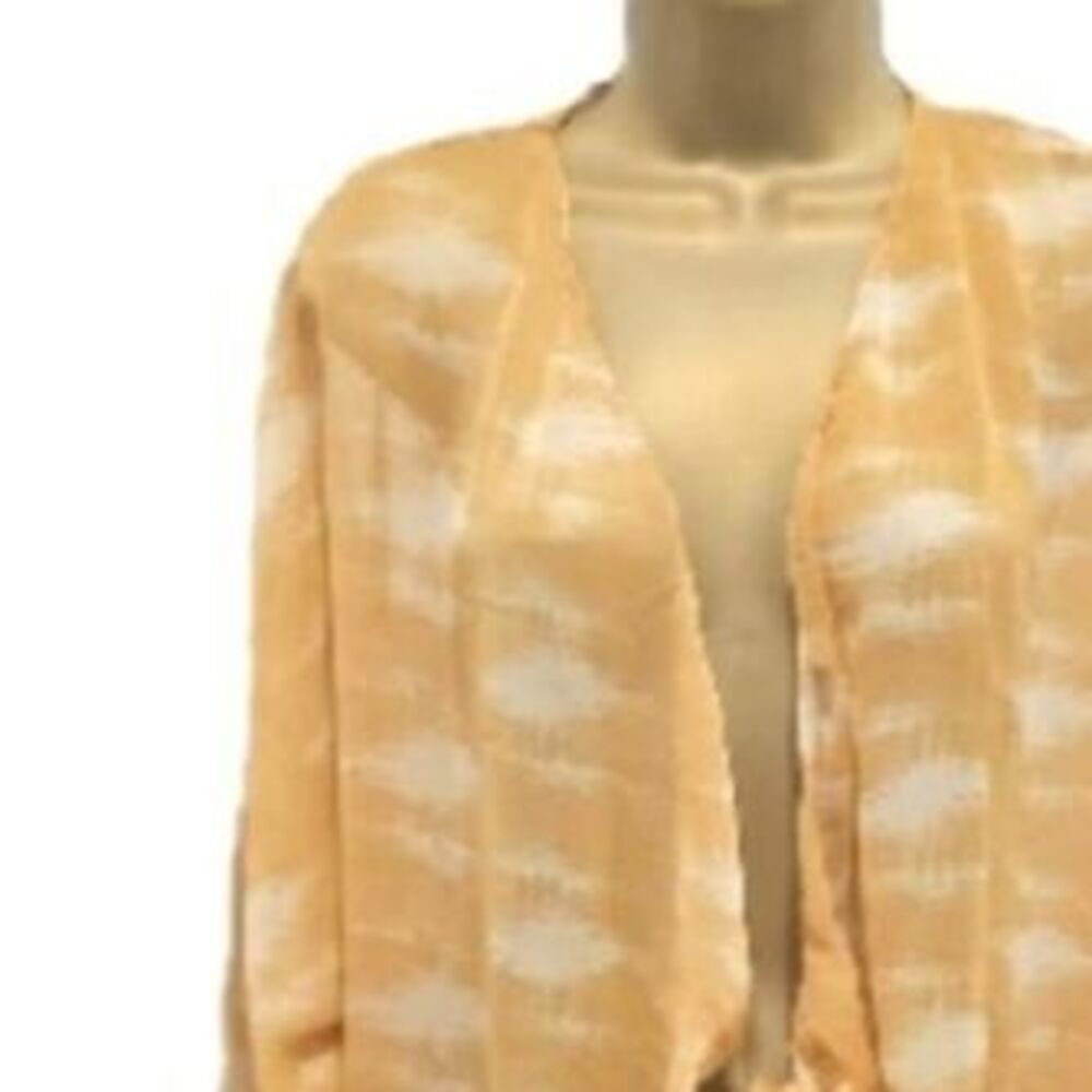 Sheer Midi Kimono Robe Duster Womens OS Fairy Yellow Ethereal Boho Hippie Flowy
